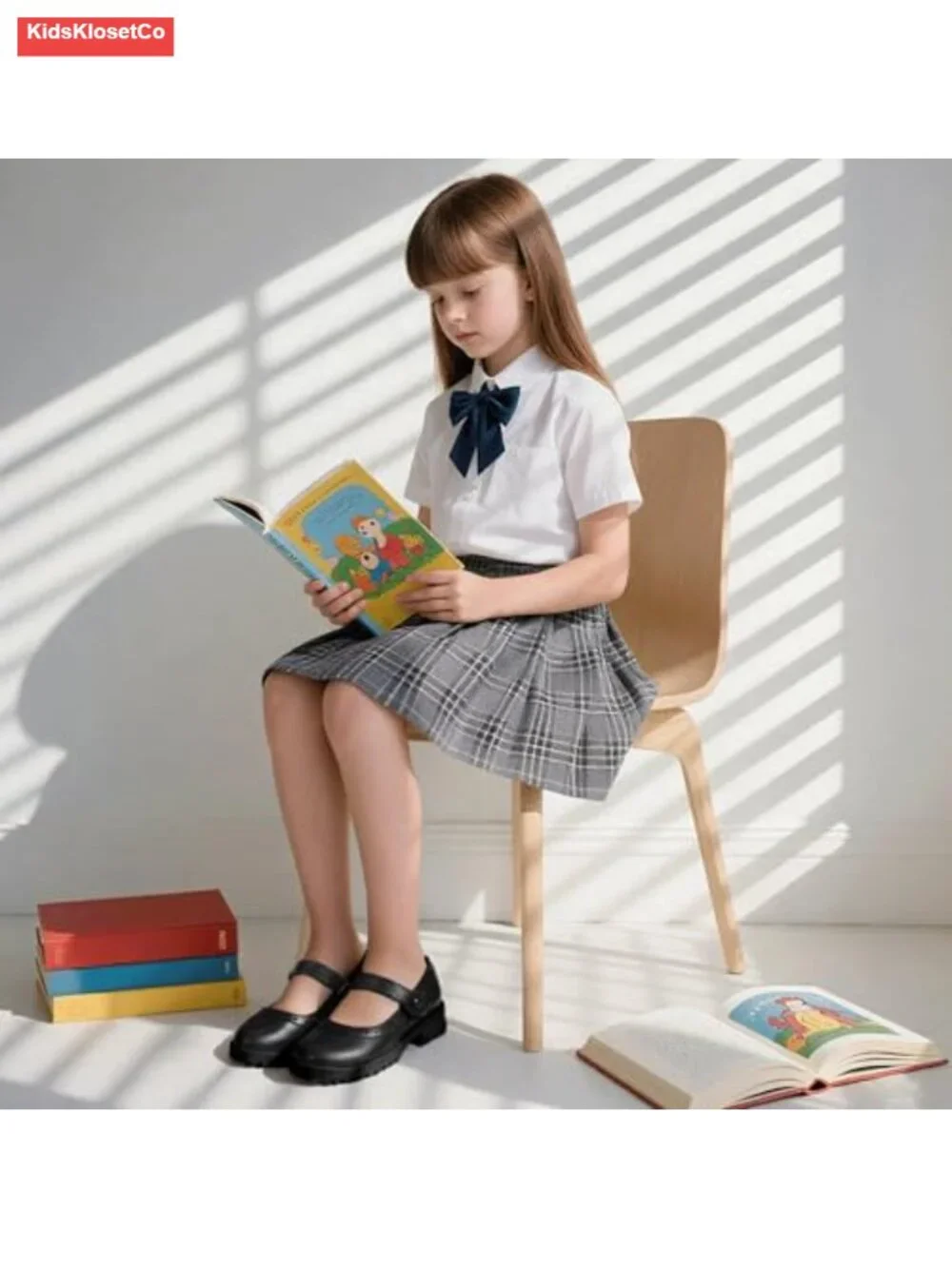 Girls Mary Jane Dress Shoes Platform Flats Round Toe School Uniform Shoes